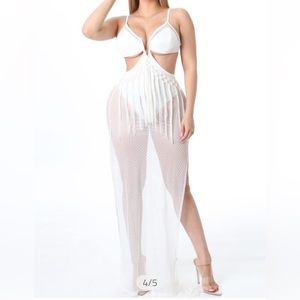 White Sheer Glamour Dress